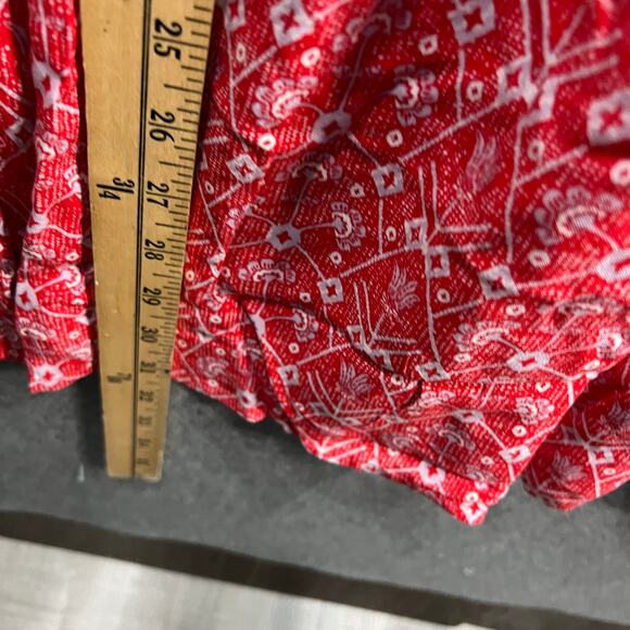 Destination 365 Regular Printed Short-Sleeve Midi Dress Red Abstract Size 1X - Picture 9 of 15